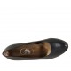 Zapato de salon en piel de color azul para mujer tacon 5 - Tallas disponibles:  32, 34