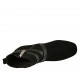 Botines para mujer con cremallera y hebilla en gamuza y piel negra tacon 7 - Tallas disponibles:  43, 44