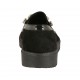 Mocasino para mujer en charol y gamuza negra con piedras cuña 3 - Tallas disponibles:  45