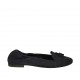 Zapato mocasino con elastico y borlas para mujer en gamuza azul tacon 1 - Tallas disponibles:  43