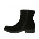 Bottines pour femmes avec boucles et fermeture éclair en daim noir talon 3 - Pointures disponibles:  43, 44