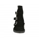 Bottines pour femmes avec boucles et fermeture éclair en daim noir talon 3 - Pointures disponibles:  43, 44