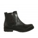 Stivaletto da donna in pelle nera con elastici stampati tacco 3 - Misure disponibili: 42, 43, 45