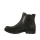Stivaletto da donna in pelle nera con elastici stampati tacco 3 - Misure disponibili: 42, 43, 45