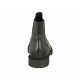 Botines para mujer en piel negra con elasticos imprimidos tacon 3 - Tallas disponibles:  42, 43