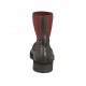 Stivaletto da donna con elastico bordeaux in pelle nera tacco 3 - Misure disponibili: 42, 43, 44, 45