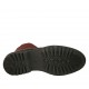 Stivaletto da donna con elastico bordeaux in pelle nera tacco 3 - Misure disponibili: 42, 43, 44, 45