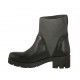 Stivaletto da donna con elastico grigio in pelle nera tacco 5 - Misure disponibili: 43, 44, 45