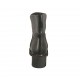 Stivaletto da donna con elastico grigio in pelle nera tacco 5 - Misure disponibili: 43, 44, 45
