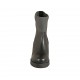Bottines pour femmes avec élastique gris en cuir noir talon 5 - Pointures disponibles:  43, 44, 45