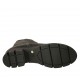 Stivaletto da donna con elastico grigio in pelle nera tacco 5 - Misure disponibili: 43, 44, 45