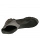 Bottines pour femmes avec élastique gris en cuir noir talon 5 - Pointures disponibles:  43, 44, 45