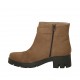 Stivaletto da donna con cerniera e fibbia in nabuk marrone tacco 5 - Misure disponibili: 43
