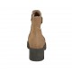 Stivaletto da donna con cerniera e fibbia in nabuk marrone tacco 5 - Misure disponibili: 43