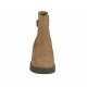 Stivaletto da donna con cerniera e fibbia in nabuk marrone tacco 5 - Misure disponibili: 43