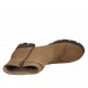 Stivaletto da donna con cerniera e fibbia in nabuk marrone tacco 5 - Misure disponibili: 43