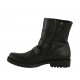 Stivaletto da donna con cerniera e tre fibbie in pelle nera tacco 3 - Misure disponibili: 44, 45, 46