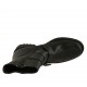 Bottines pour femmes avec fermeture éclair et trois boucles en cuir noir talon 3 - Pointures disponibles:  45, 46