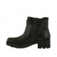 Stivaletto da donna con fibbia e cerniera in pelle nera tacco 5 - Misure disponibili: 43