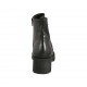 Botines para mujer con cremallera y hebilla en piel negra tacon 5 - Tallas disponibles:  43