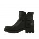 Stivaletto da donna con fibbie e cerniera in pelle nera tacco 5 - Misure disponibili: 45