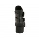 Botines para mujer con cremallera y hebillas en piel negra tacon 5 - Tallas disponibles:  45