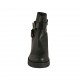 Botines para mujer con cremallera y hebillas en piel negra tacon 5 - Tallas disponibles:  45