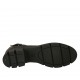 Stivaletto da donna con fibbie e cerniera in pelle nera tacco 5 - Misure disponibili: 45