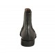 Bottines pour hommes en cuir lisse noir et avec élastiques latérales - Pointures disponibles:  47, 50, 51