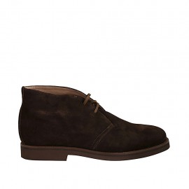 Zapato deportivo para hombre alto al tobillo en gamuza marron - Tallas disponibles:  46, 47, 48, 49