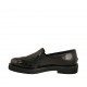 Mocassino da donna con elastici in pelle e vernice nera tacco 3 - Misure disponibili: 33, 34