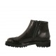 Bottines pour femmes avec fermetures éclair en cuir et cuir verni noir talon 3 - Pointures disponibles:  33, 34