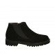 Stivaletto da donna con cerniera e elastico in camoscio nero tacco 3 - Misure disponibili: 33, 34, 44