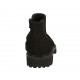 Stivaletto da donna con cerniera e elastico in camoscio nero tacco 3 - Misure disponibili: 33, 34, 44