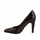 Escarpin pour femmes en cuir verni bordeaux talon 9 - Pointures disponibles:  33, 34