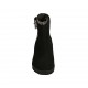 Stivaletto da donna con cerniera e fibbia in camoscio nero e vernice canna di fucile tacco 5 - Misure disponibili: 33, 34, 43, 44