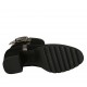 Stivaletto da donna con cerniera e fibbia in camoscio nero e vernice canna di fucile tacco 5 - Misure disponibili: 33, 34, 43, 44