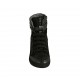 Scarpa stringata da donna con cerniera e fibbia in pelle, camoscio e camoscio stampato nero e maculato zeppa 6 - Misure disponibili: 43, 44