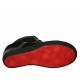 Zapato con cordones y cremallera en gamuza, piel y charol negro cuña 6 - Tallas disponibles:  43