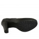 Chaussure à lacets pour femmes en cuir noir avec plateforme talon 9 - Pointures disponibles:  42, 43