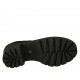 Scarpa accollata da donna con lacci in camoscio e camoscio stampato maculato nero tacco 5 - Misure disponibili: 33, 34, 42, 43, 44, 45