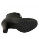 Botin con cordones para mujer en piel negra con cremallera y plataforma tacon 9 - Tallas disponibles:  43