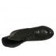 Botin con cordones para mujer en piel negra con cremallera y plataforma tacon 9 - Tallas disponibles:  43