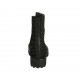 Stivaletto stringato da donna con cerniera e borchie in pelle e camoscio nero tacco 3 - Misure disponibili: 33, 42, 46