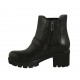 Stivaletto da donna con elastico, cerniera e fibbia in pelle nera tacco 5 - Misure disponibili: 32, 34, 43