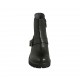 Stivaletto da donna con elastico, cerniera e fibbia in pelle nera tacco 5 - Misure disponibili: 32, 34, 43