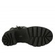 Stivaletto da donna con elastico, cerniera e fibbia in pelle nera tacco 5 - Misure disponibili: 32, 34, 43