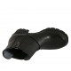 Stivaletto da donna con elastico, cerniera e fibbia in pelle nera tacco 5 - Misure disponibili: 32, 34, 43