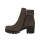 Stivaletto da donna con cerniera e fibbia in nabuk taupe tacco 5 - Misure disponibili: 43, 44