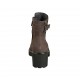 Stivaletto da donna con cerniera e fibbia in nabuk taupe tacco 5 - Misure disponibili: 43, 44